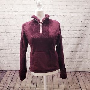 North Face women's burgundy pullover Small